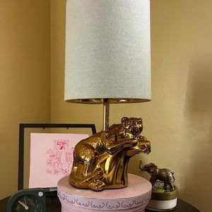 Gold Cheetah Lamp